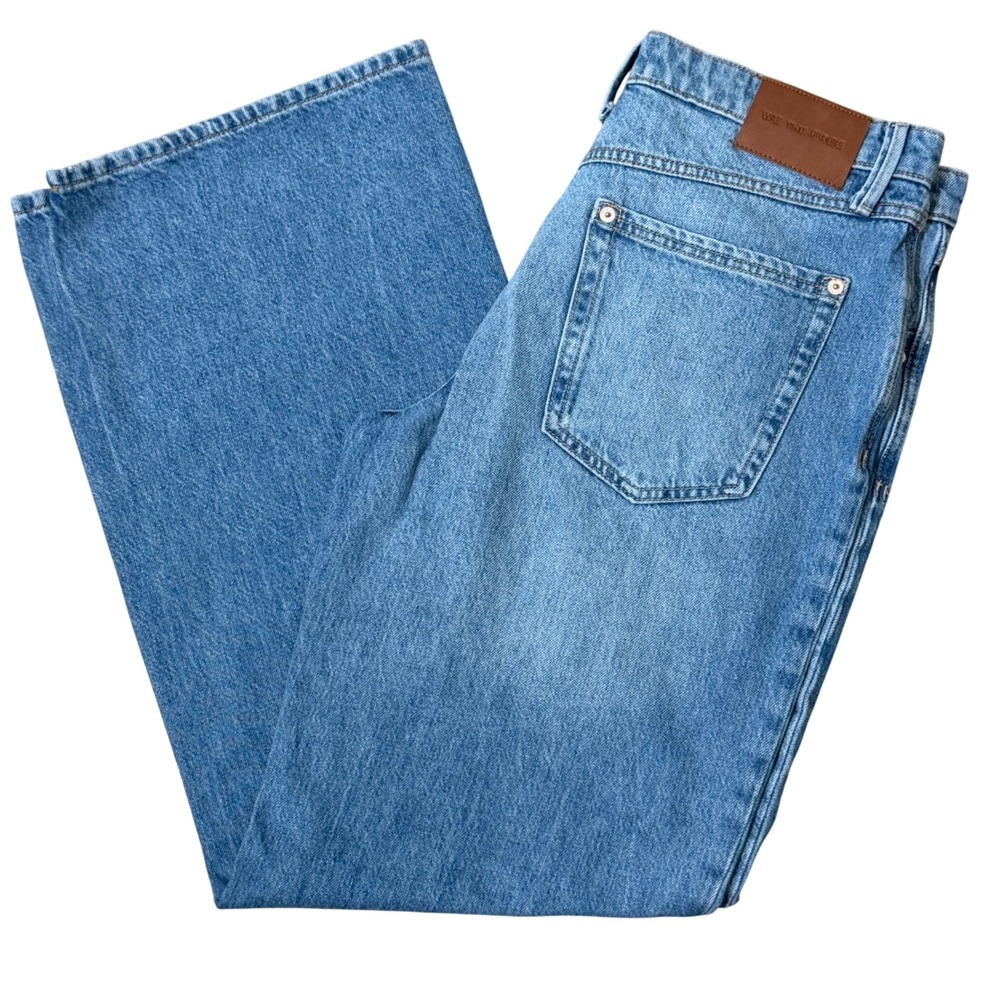 Free People We The Free Palmer Jeans 30 High Rise Wide Leg Button Fly Cotton